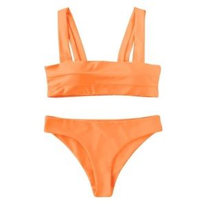 Lana Swim Wear Bikini Set: GIA Orange size small